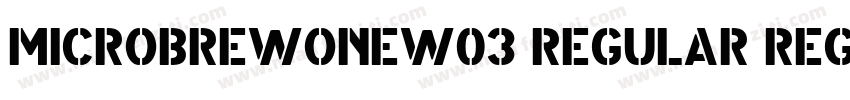 MicrobrewOneW03 Regular Regular字体转换